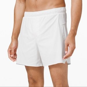 Lululemon White 6” Surge Shorts Lined Medium